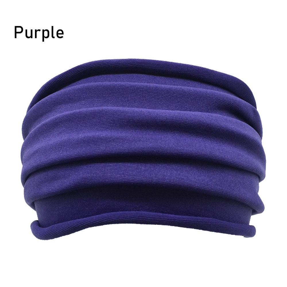 13 Colors Nonslip Elastic Folds Yoga Hairband